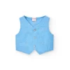Gilet di lino per bambino in colore azzurro.