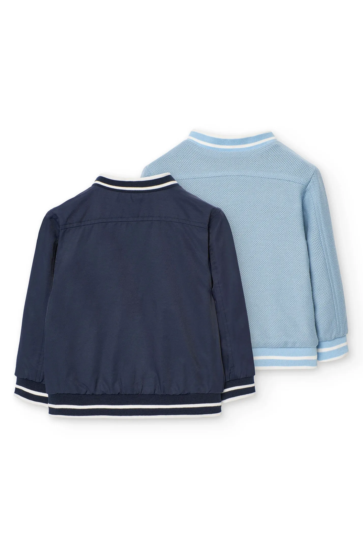 Giubbotto reversibile per bambino color blu navy.