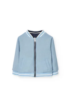 Giubbotto reversibile per bambino color blu navy.