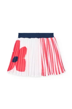 Gonna di chiffon plissettata da bambina in due colori