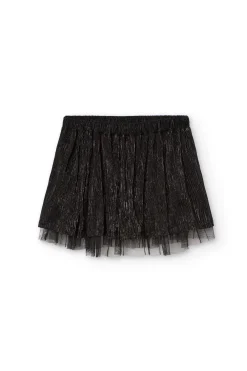 Gonna in maglia per bambina di colore nero