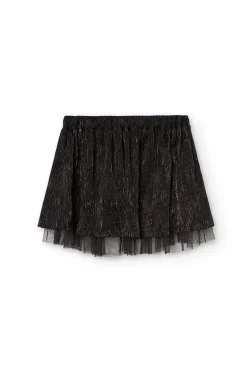 Gonna in maglia per bambina di colore nero