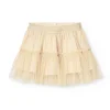 Gonna in tulle per bambina in colore beige