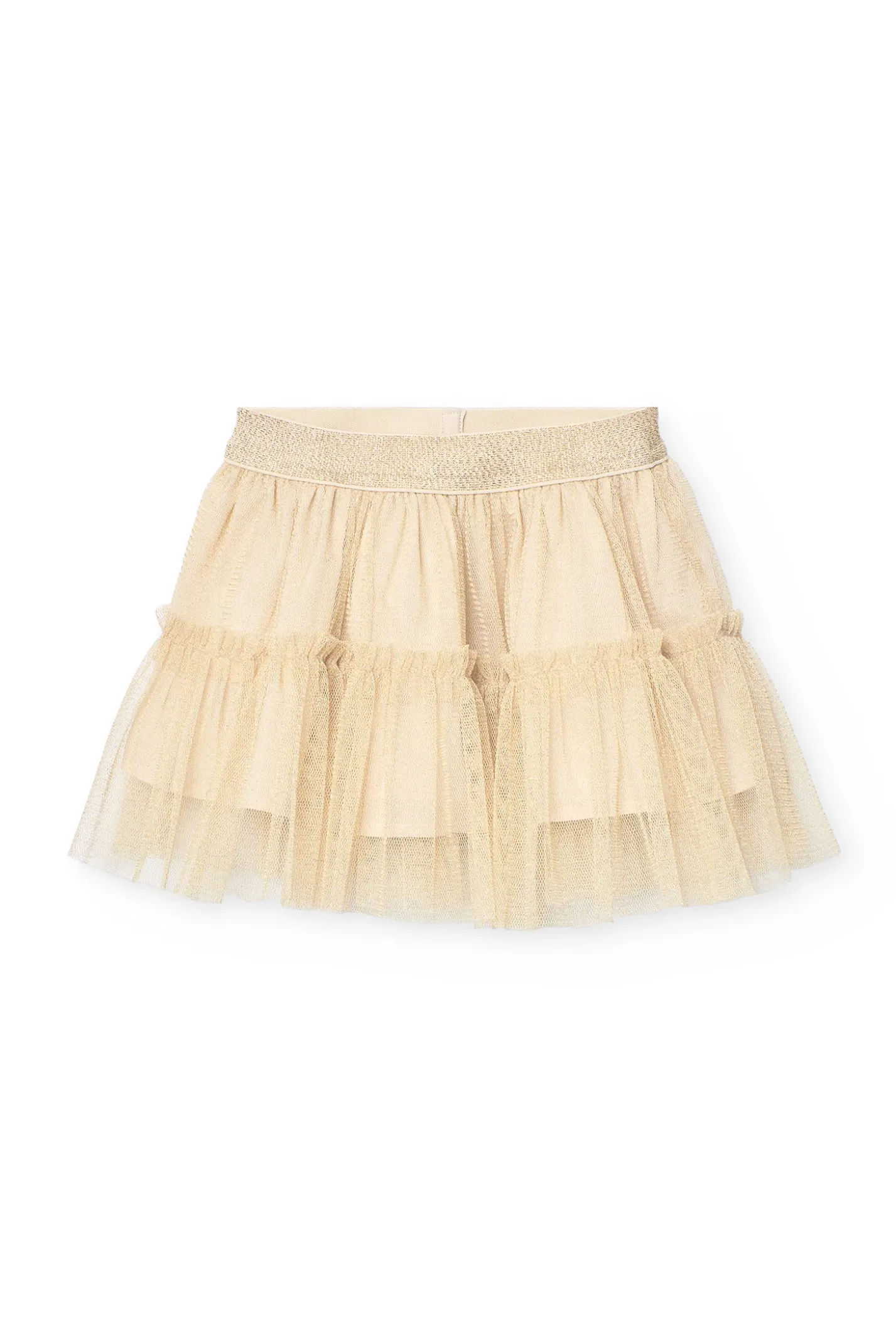 Gonna in tulle per bambina in colore beige