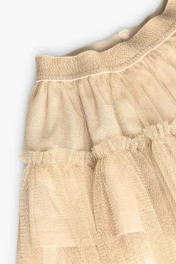 Gonna in tulle per bambina in colore beige