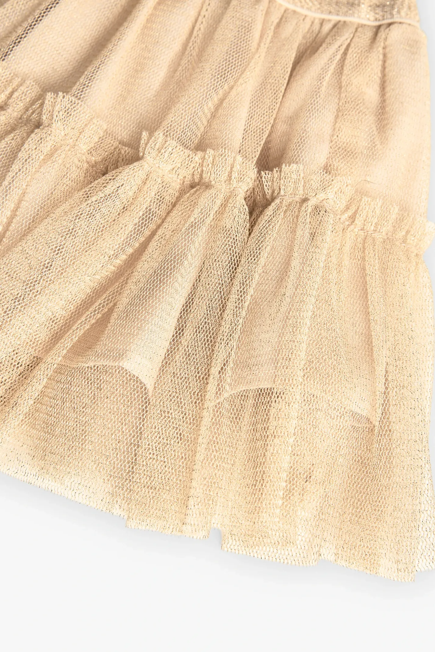 Gonna in tulle per bambina in colore beige