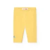 Leggings alla pirata in maglia per neonata di colore giallo