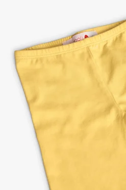 Leggings alla pirata in maglia per neonata di colore giallo