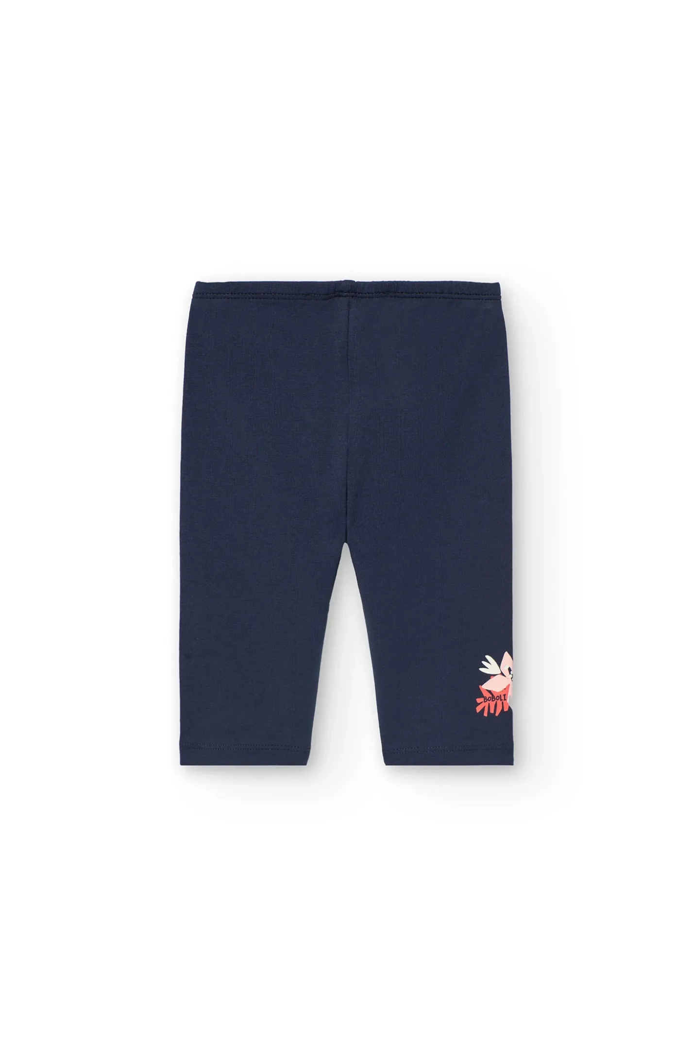 Leggings capri basic in maglia per bambina in colore blu marino