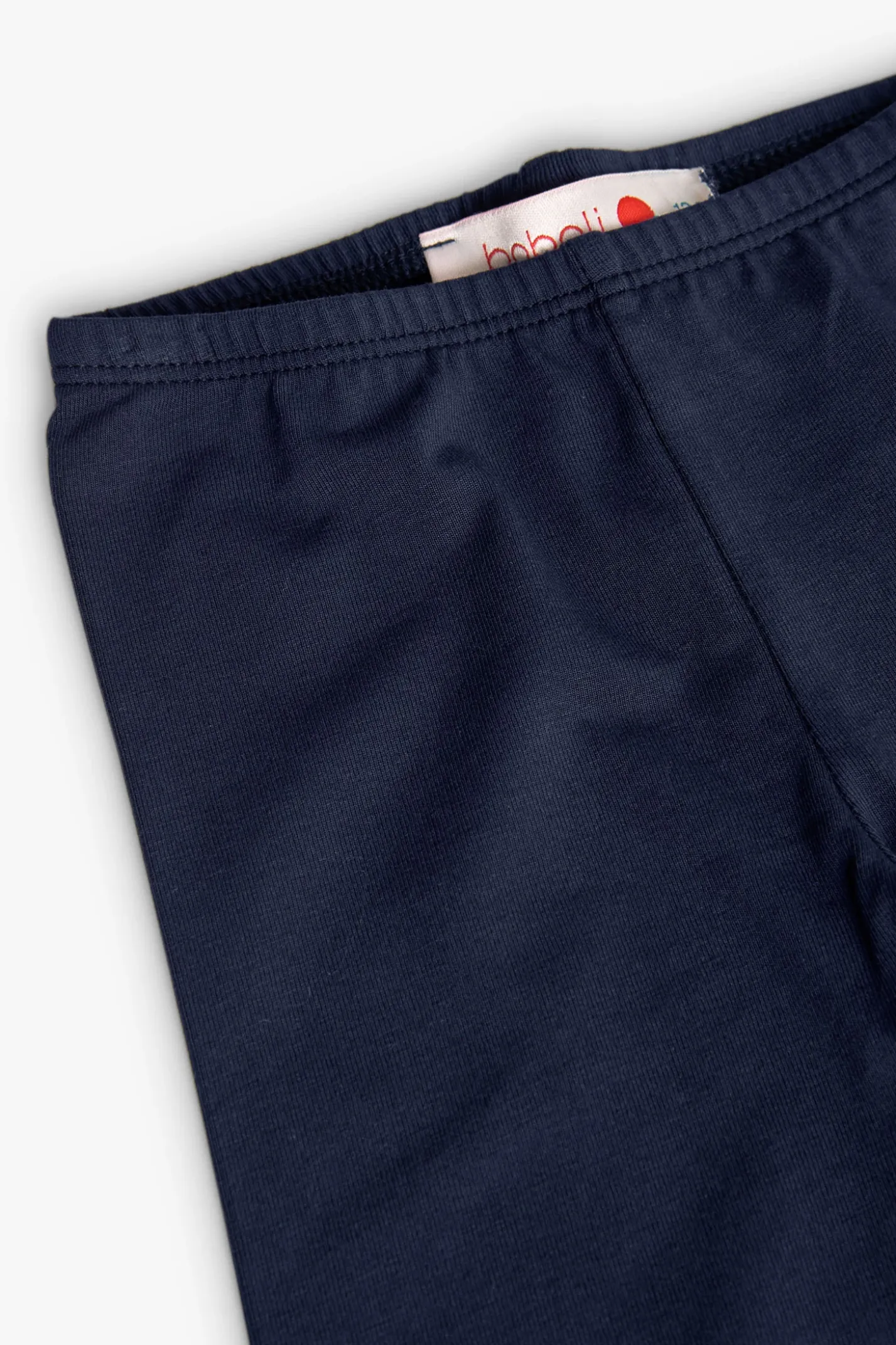 Leggings capri basic in maglia per bambina in colore blu marino
