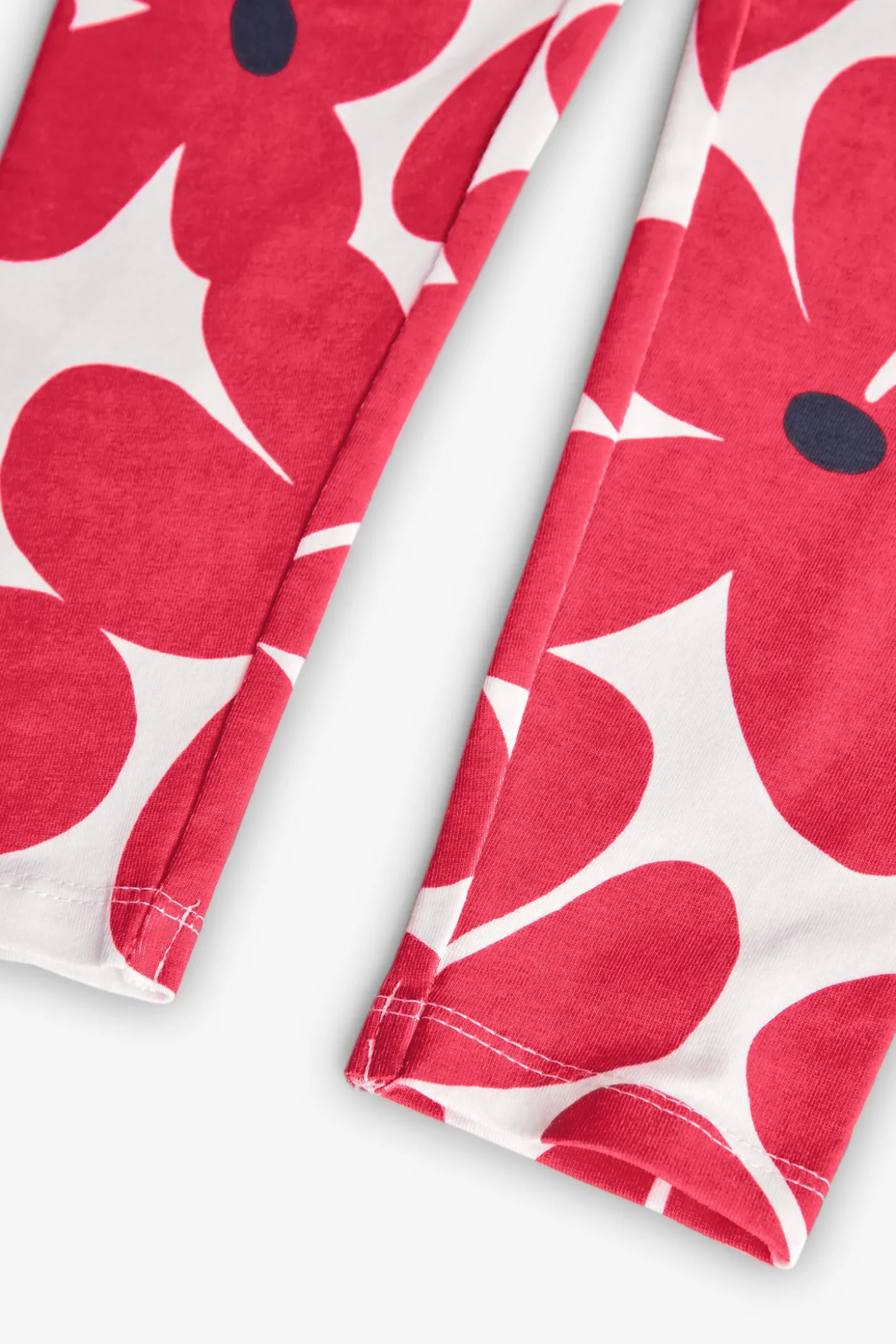 Leggings lavorati a maglia per bambina con stampa floreale