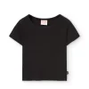 Maglietta a maglia per bambina di colore nero.