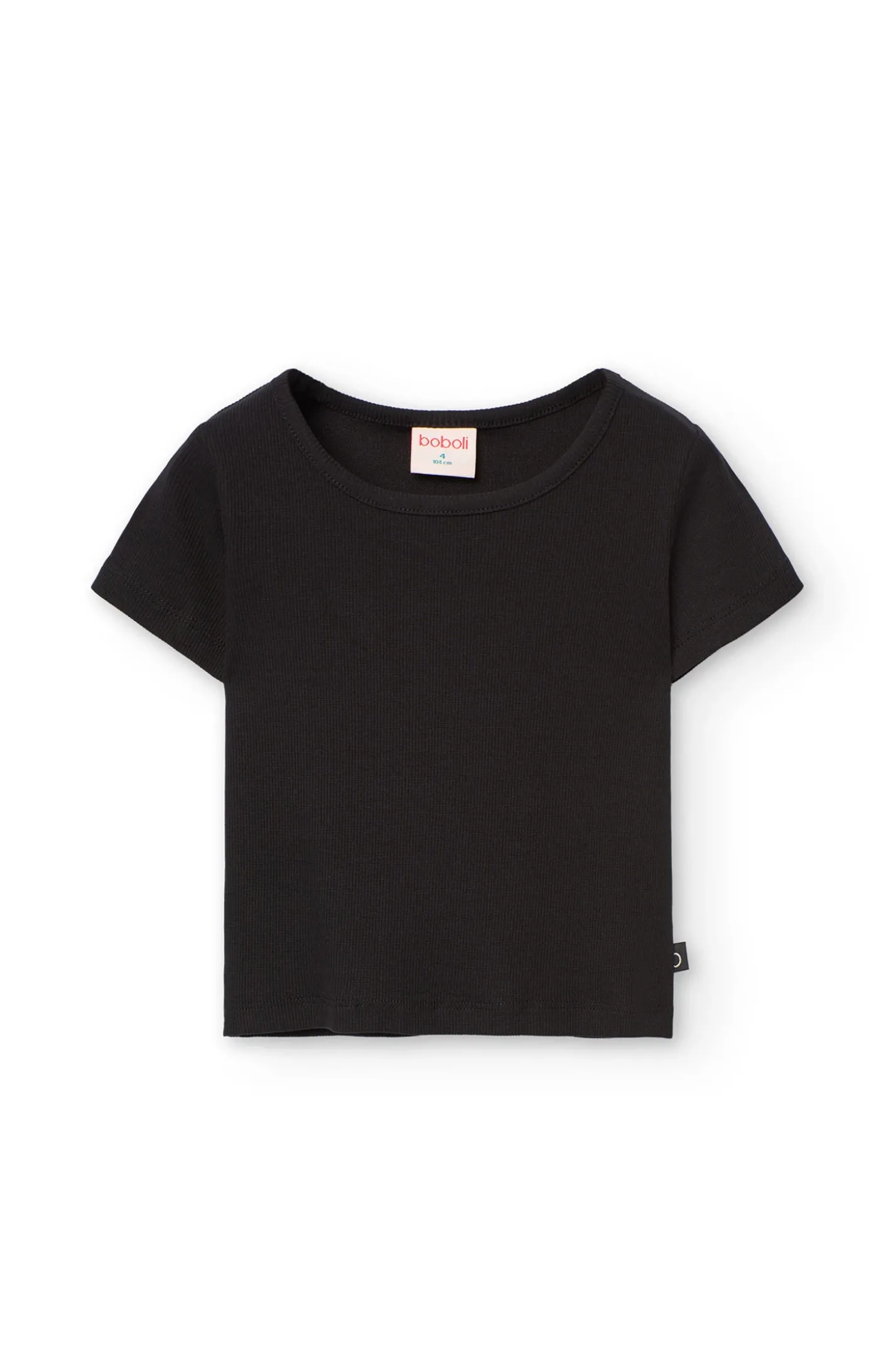 Maglietta a maglia per bambina di colore nero.