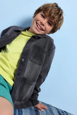 Maglietta a maglia per bambino di colore verde con stampa