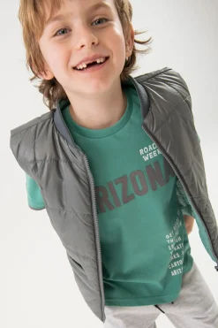 Maglietta a maglia per bambino in verde