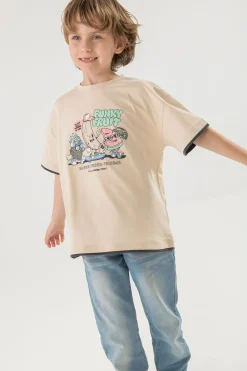 Maglietta a maglia per bambino in colore grezzo