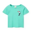 Maglietta a maglia per bambina di colore verde