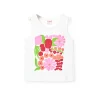 Maglietta a maglia per bambina di colore bianco con stampa