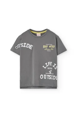 Maglietta a maglia per bambino in colore grigio scuro