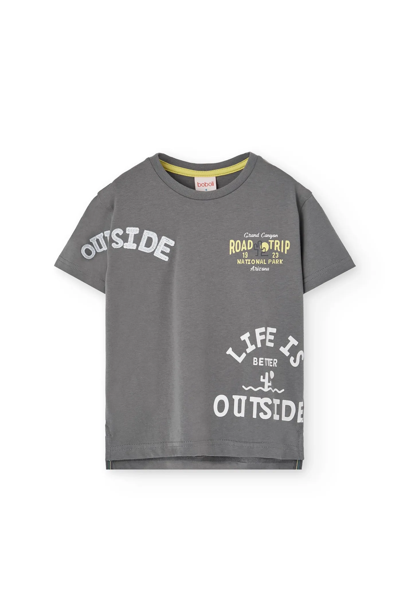 Maglietta a maglia per bambino in colore grigio scuro