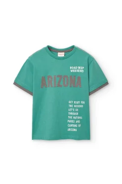 Maglietta a maglia per bambino in verde