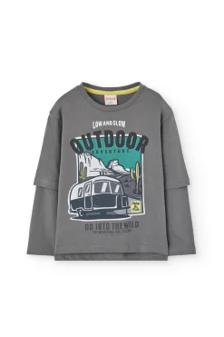Maglietta a maglia per bambino in grigio