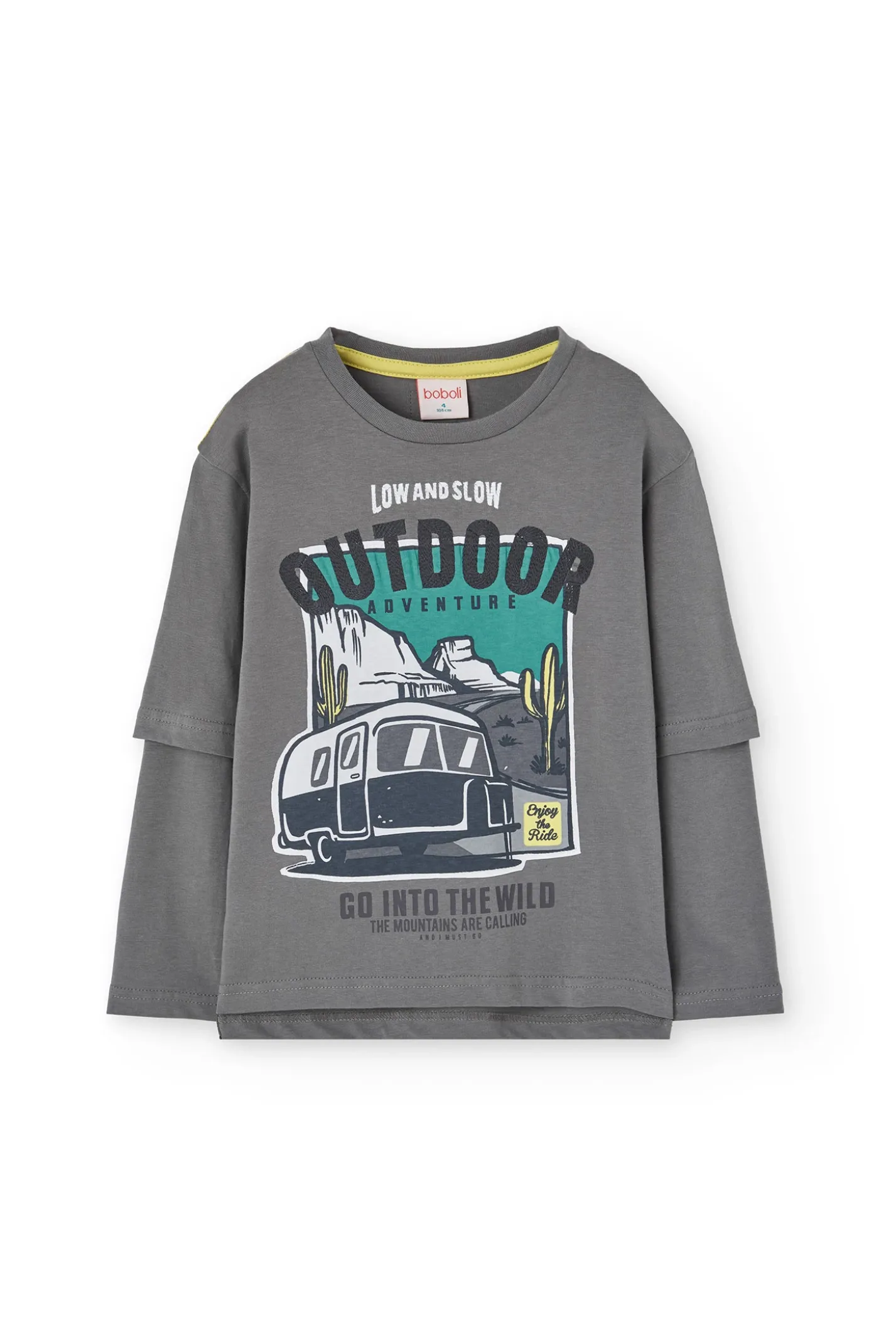 Maglietta a maglia per bambino in grigio