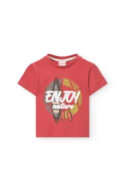 Maglietta a maglia per bambino in colore granata.