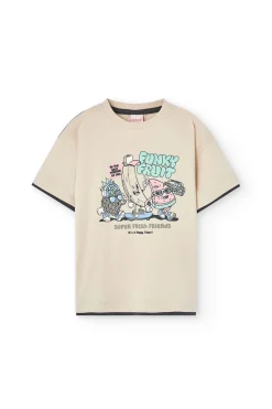 Maglietta a maglia per bambino in colore grezzo