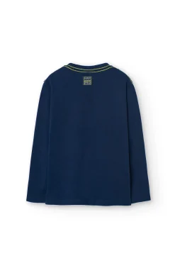 Maglietta a maglia per bambino in blu navy