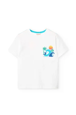 Maglietta a maglia per bambino di colore bianco