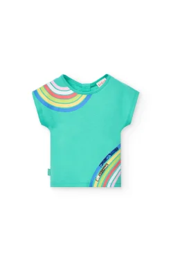 Maglietta a maglia per bambina in verde