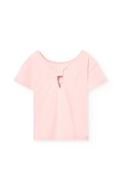 Maglietta a maglia per bambina in colore rosa