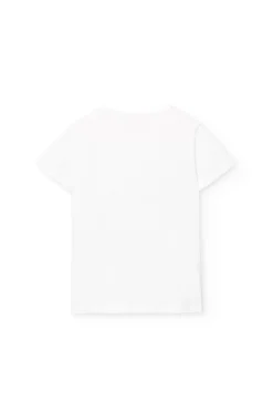 Maglietta a maglia per bambina in bianco