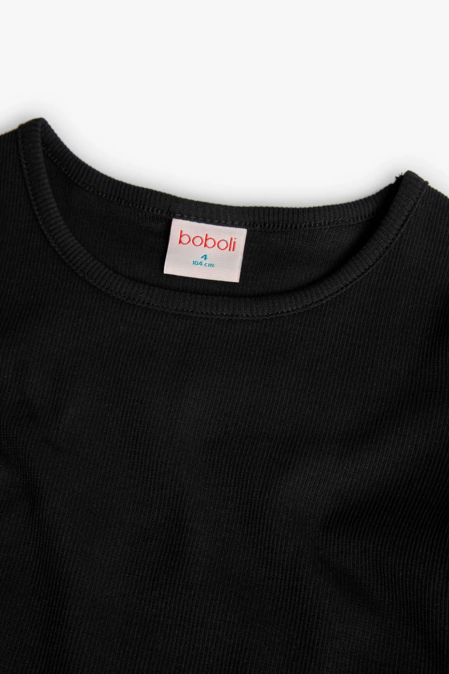 Maglietta a maglia per bambina di colore nero.
