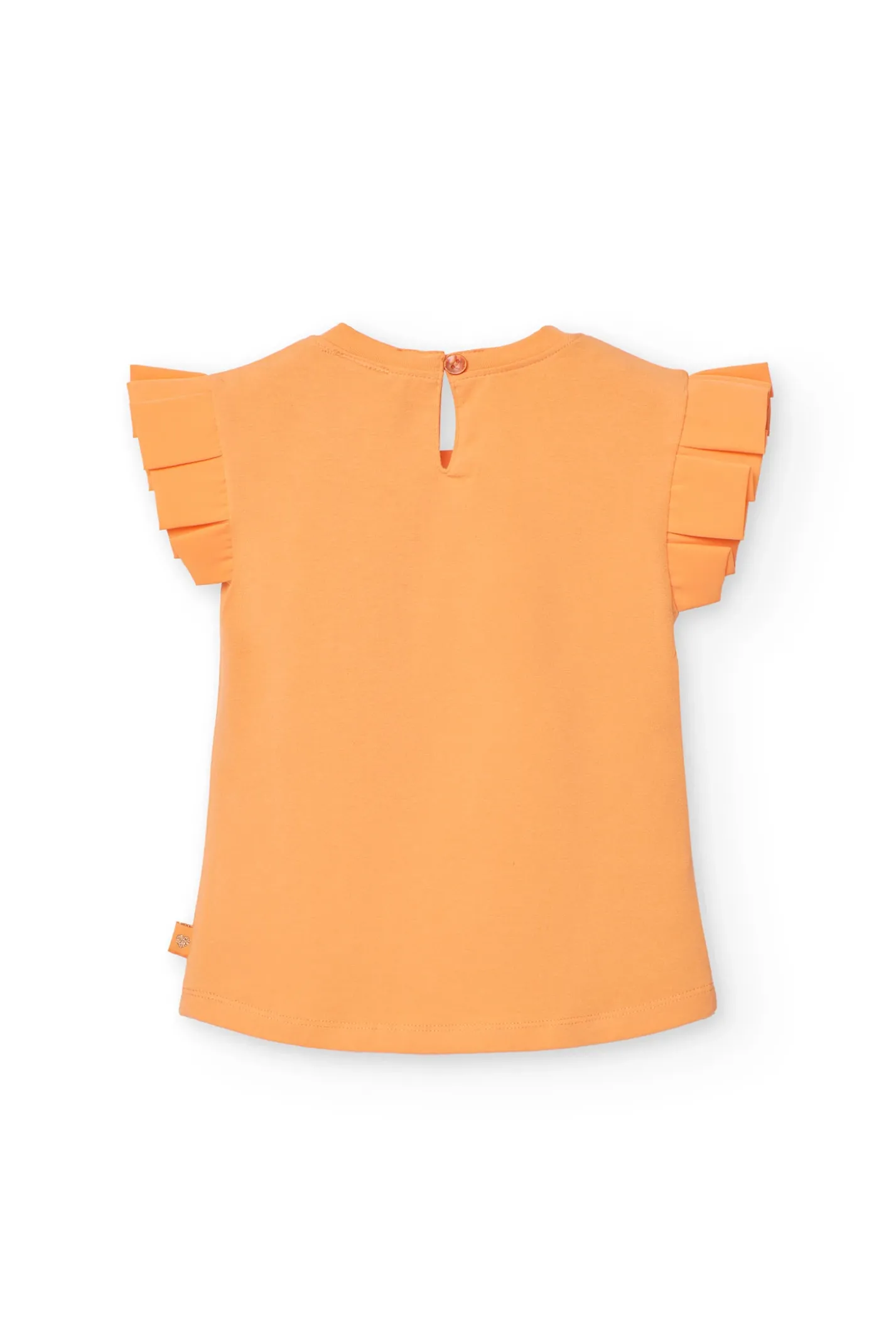 Maglietta a maglia per bambina di colore arancione