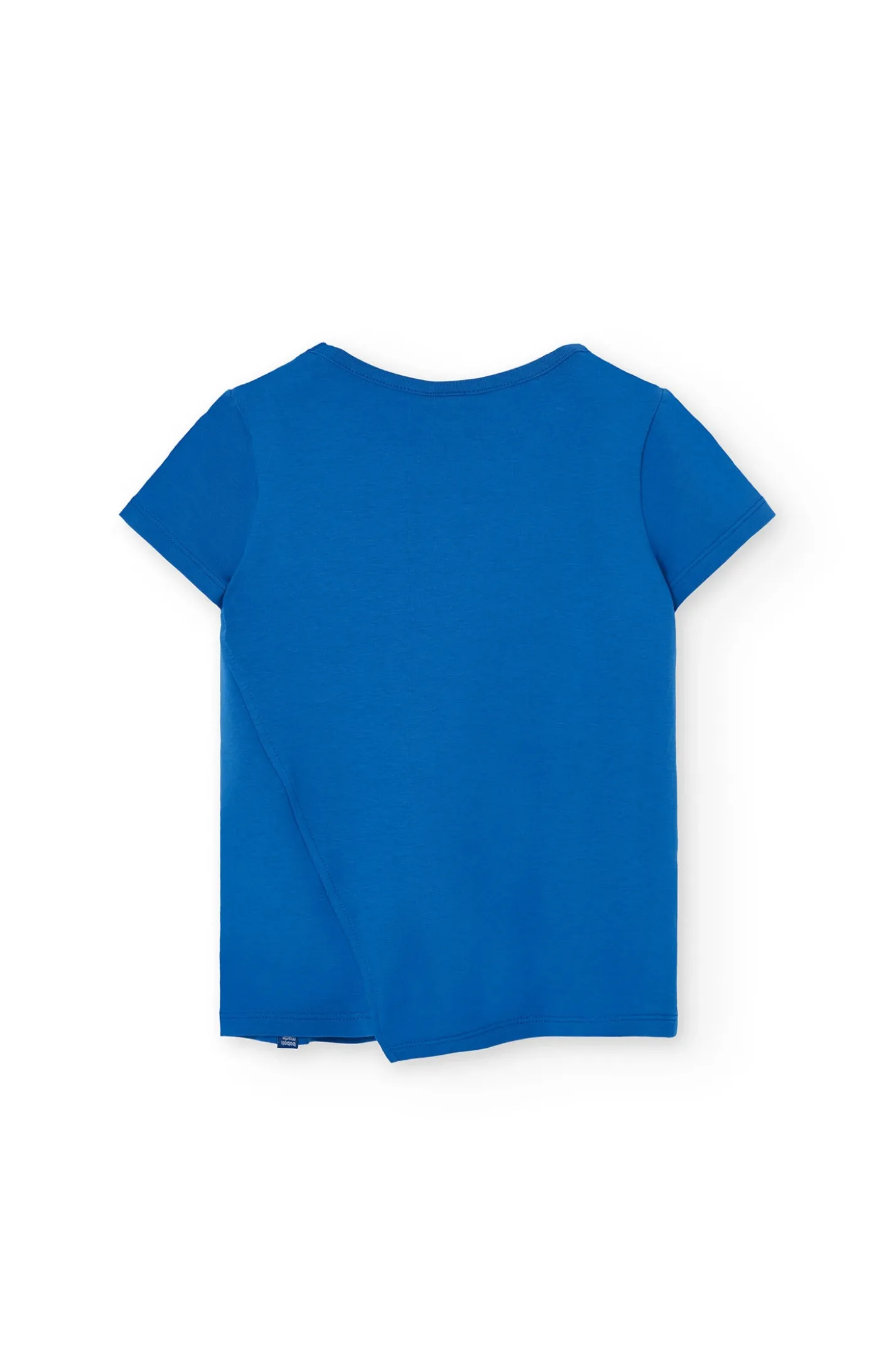 Maglietta a maglia per bambina di colore blu.