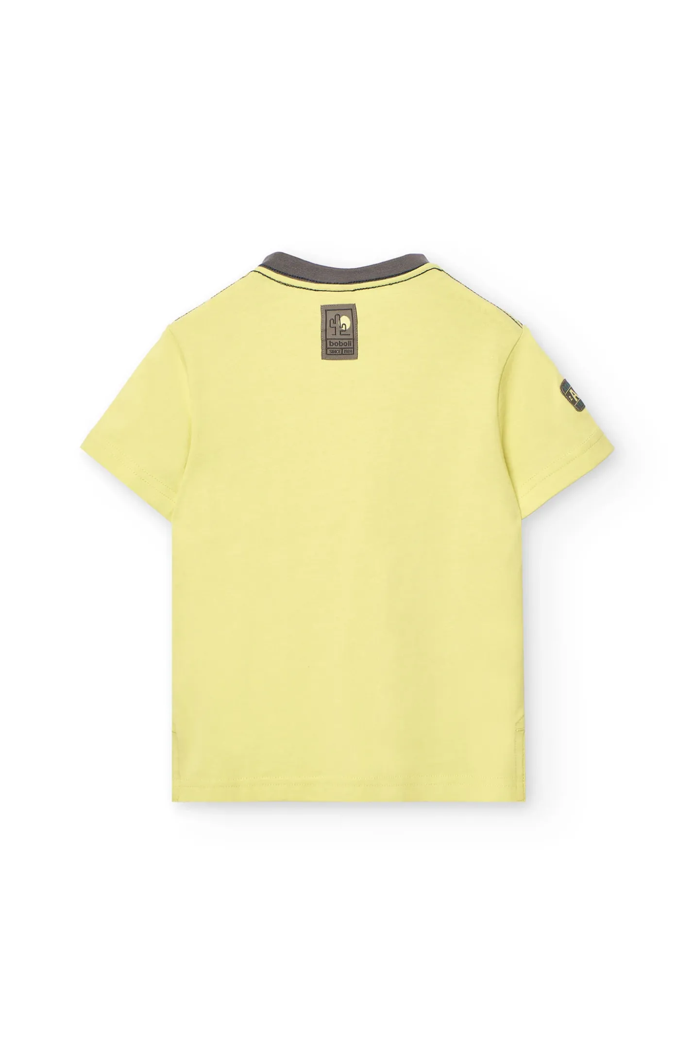 Maglietta a maglia per bambino di colore verde con stampa