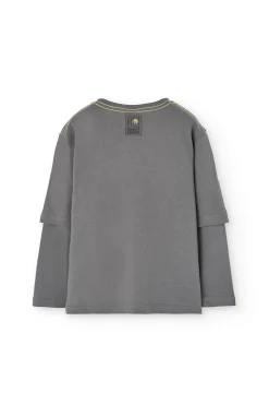 Maglietta a maglia per bambino in grigio