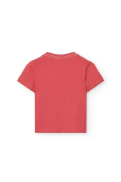 Maglietta a maglia per bambino in colore granata.