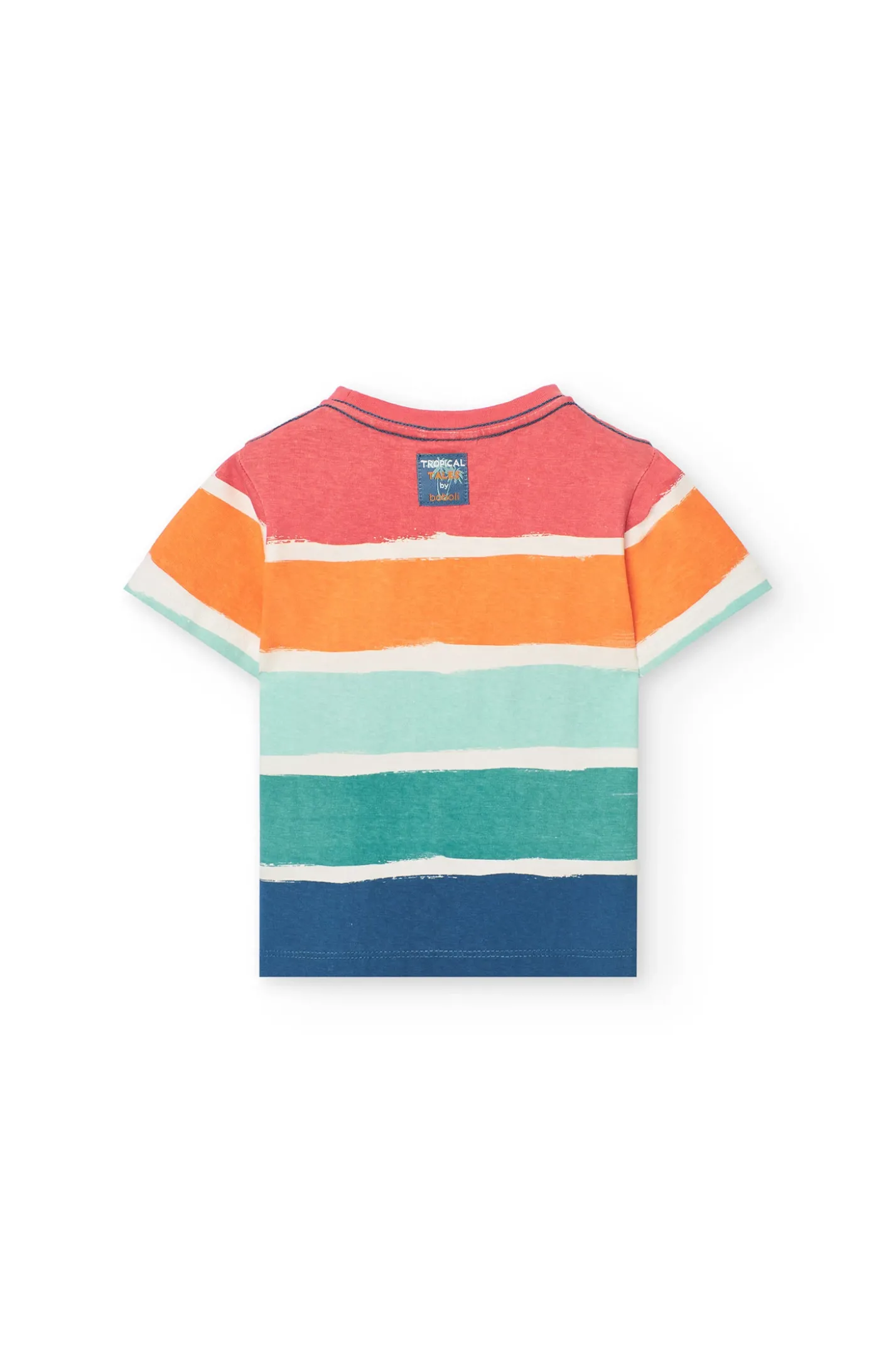 Maglietta a maglia per bambino con stampa multicolore