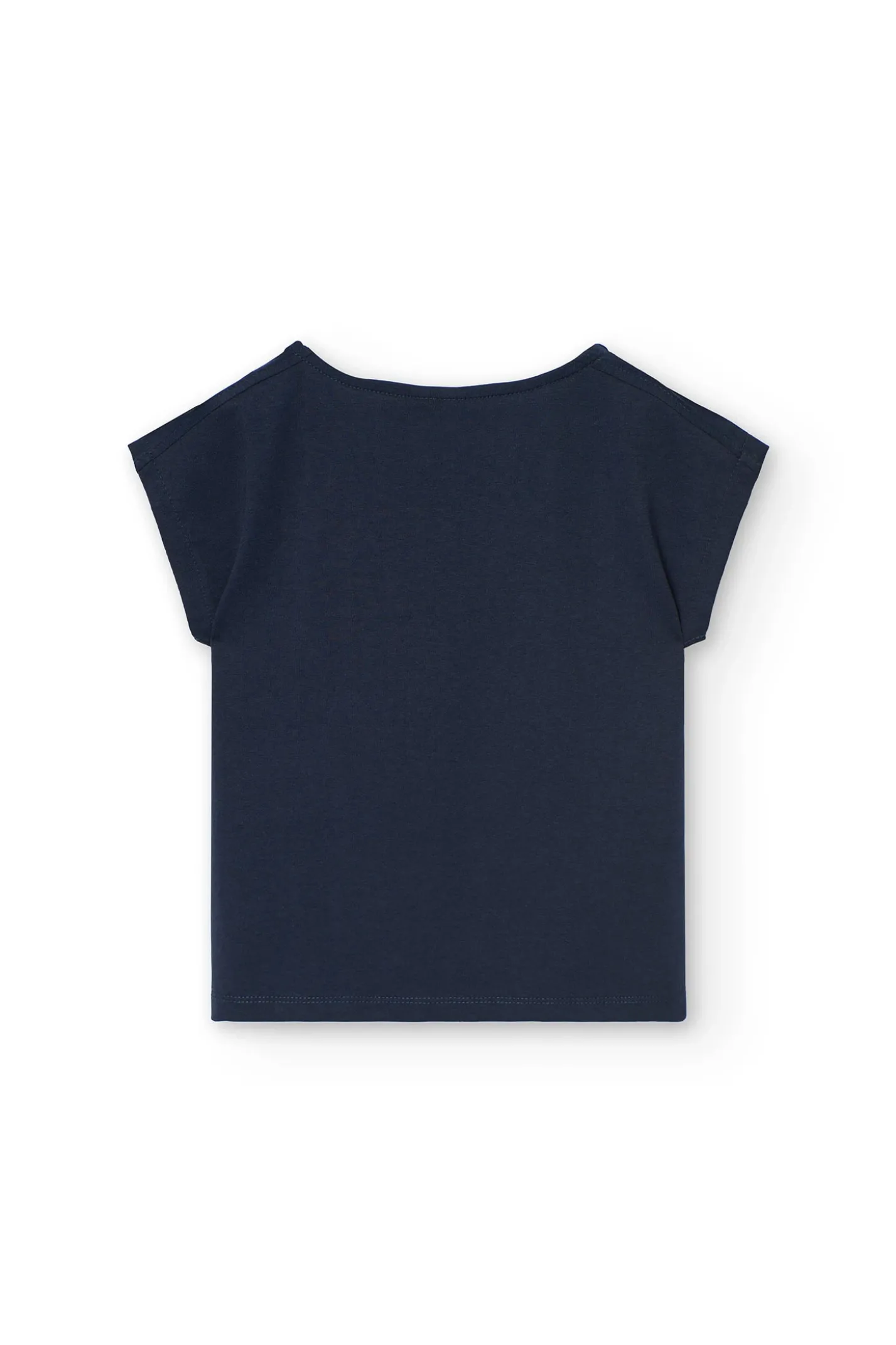 Maglietta a maglia per bambina in colore blu marino