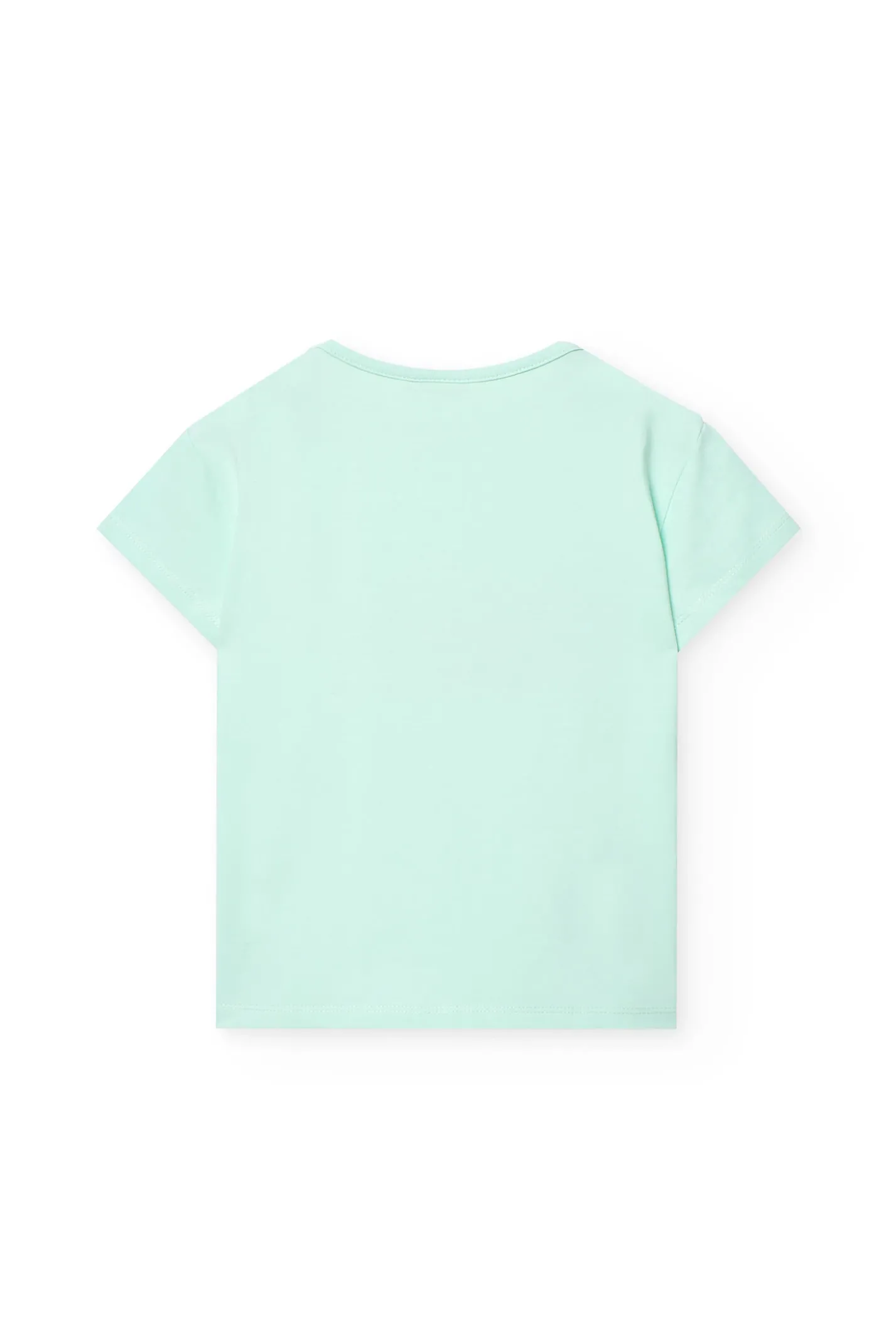 Maglietta a maglia per bambina in colore verde acqua