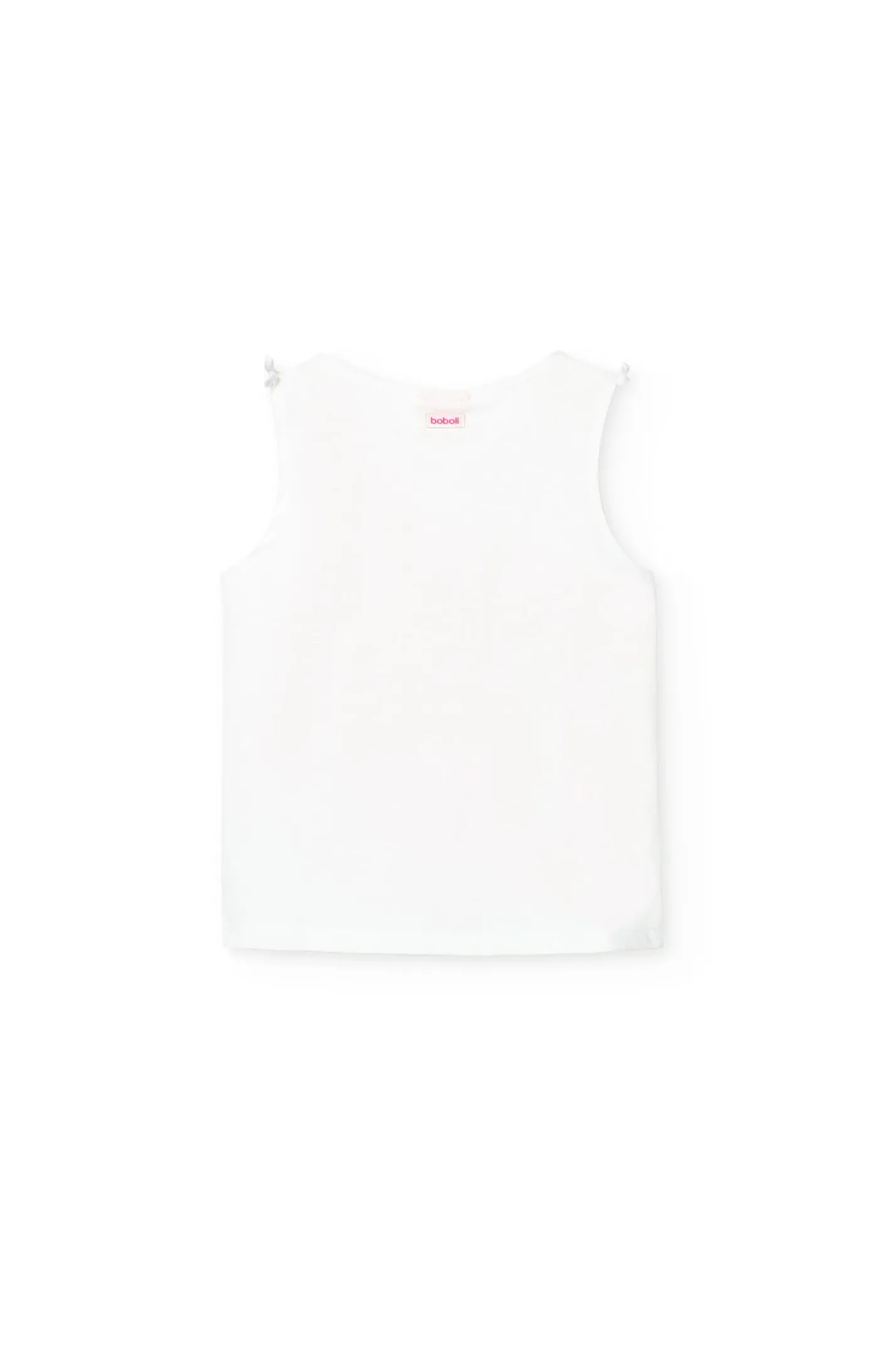 Maglietta a maglia per bambina di colore bianco con stampa