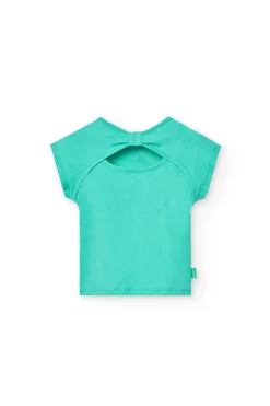 Maglietta a maglia per bambina in verde