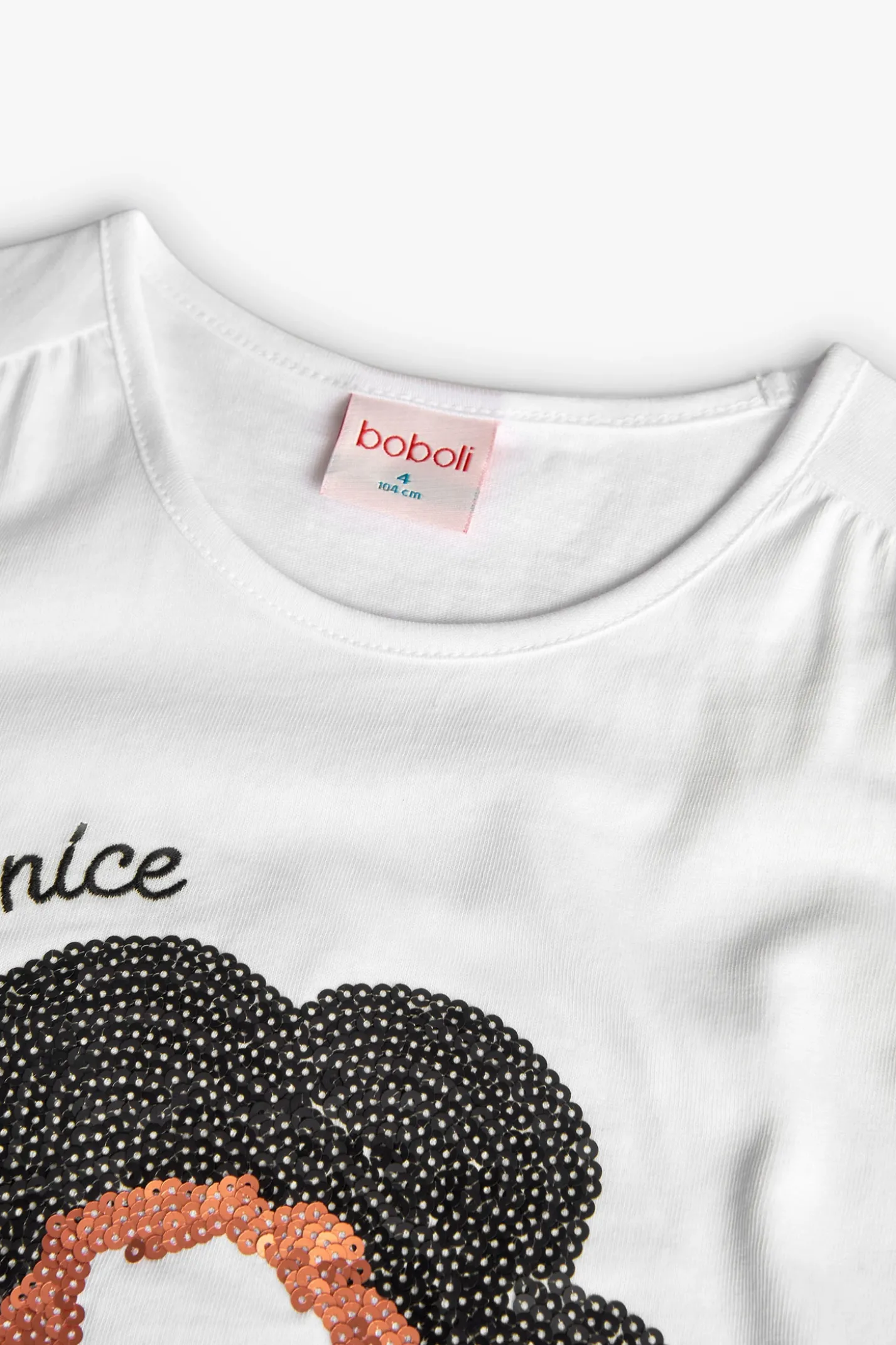 Maglietta a maglia per bambina in bianco