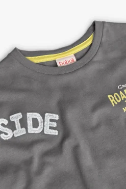 Maglietta a maglia per bambino in colore grigio scuro