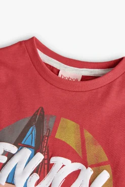 Maglietta a maglia per bambino in colore granata.