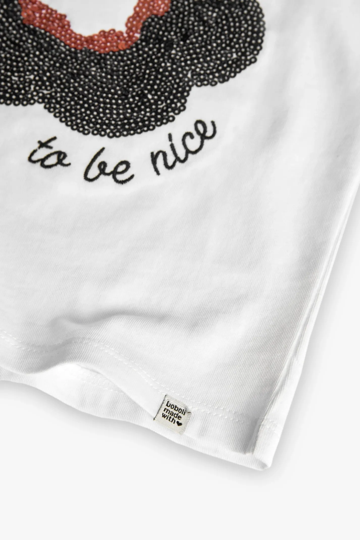 Maglietta a maglia per bambina in bianco