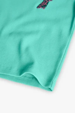 Maglietta a maglia per bambina di colore verde
